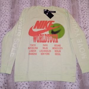 Nike Sportswear World Tour Long Sleeve Liquid Lime Glow In The Dark Shirt